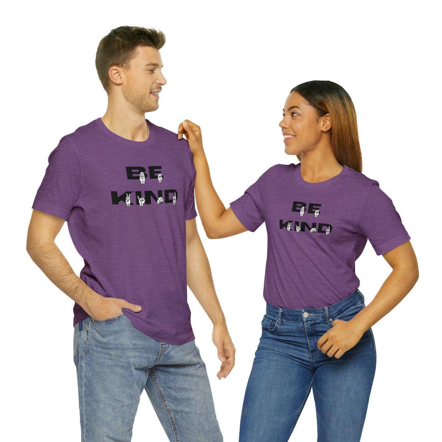 Bold Be Kind in American Sign Language Fingerspelling Graphic Tee Perfect Gift for ASL users