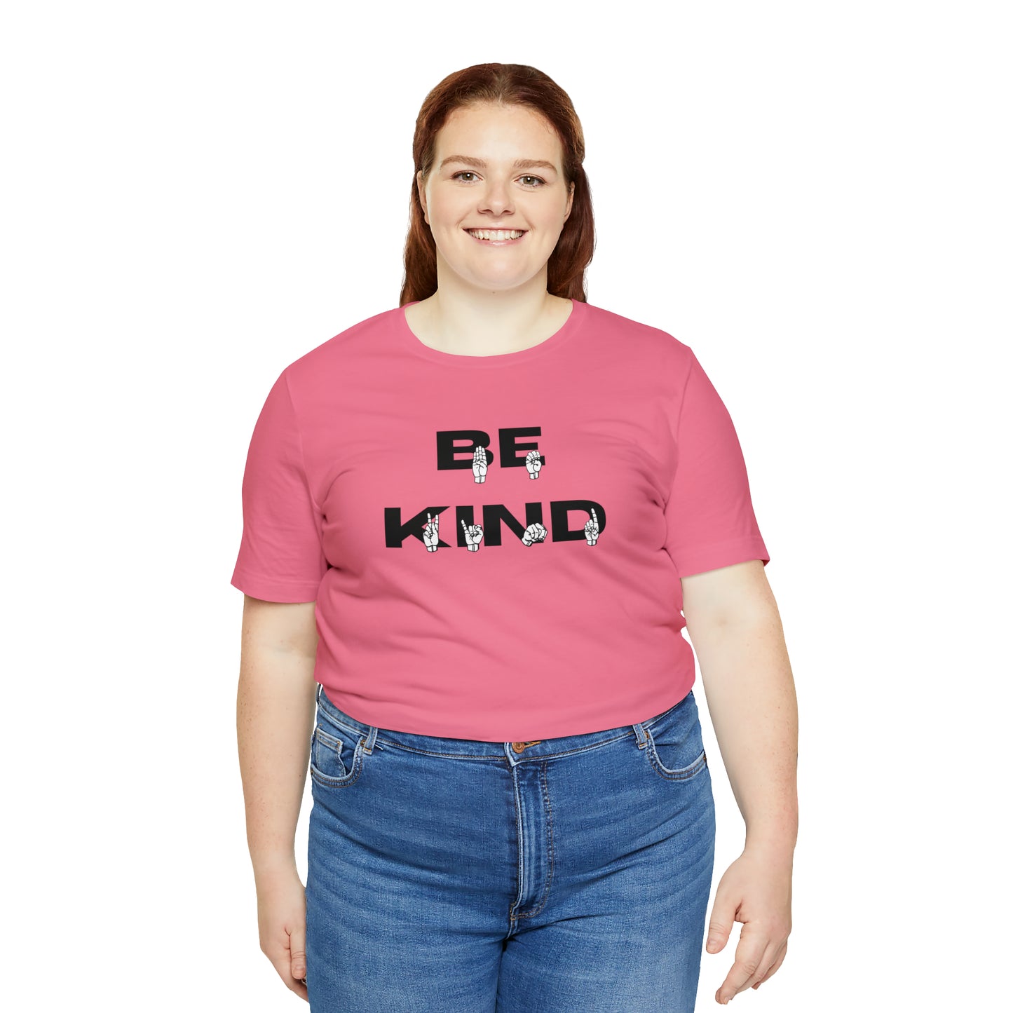 Bold Be Kind in American Sign Language Fingerspelling Graphic Tee Perfect Gift for ASL users