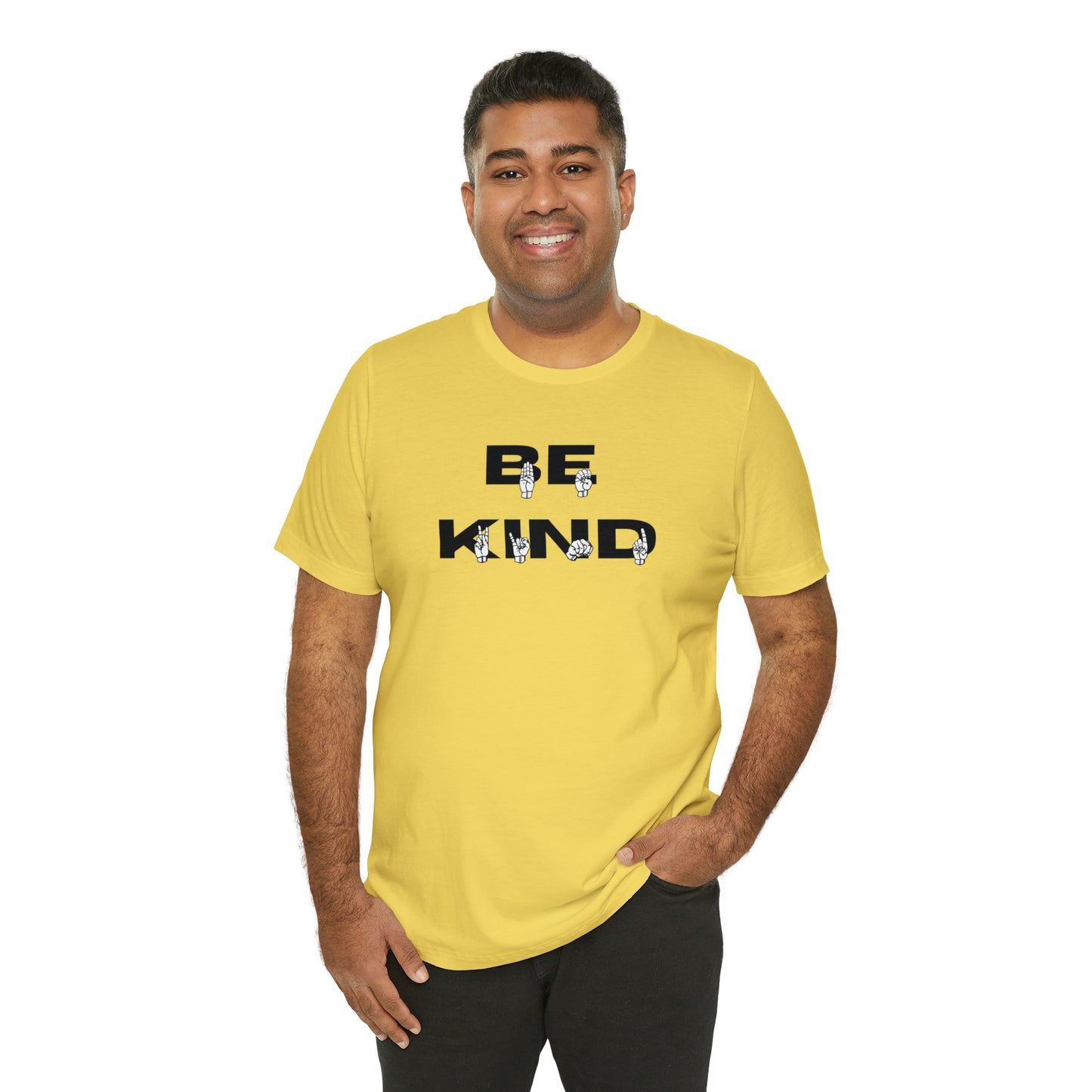 Bold Be Kind in American Sign Language Fingerspelling Graphic Tee Perfect Gift for ASL users