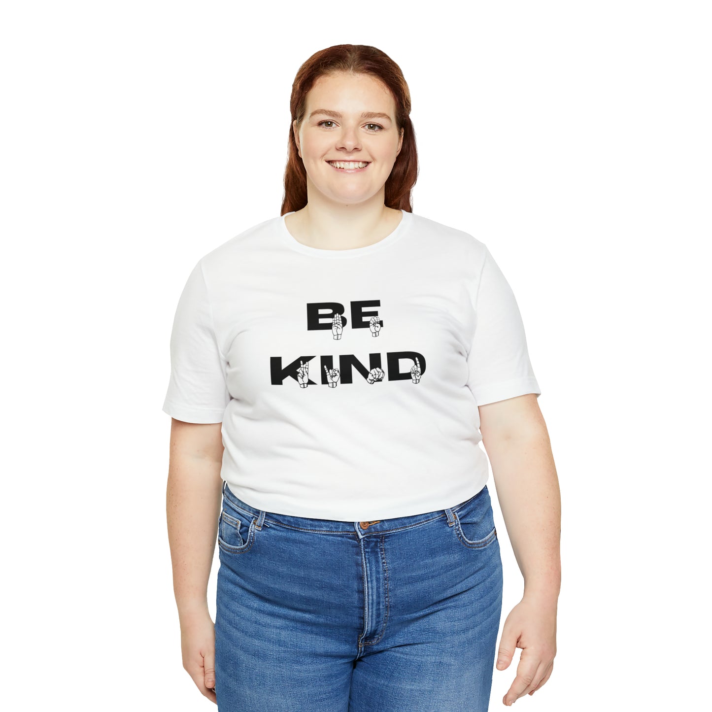 Bold Be Kind in American Sign Language Fingerspelling Graphic Tee Perfect Gift for ASL users