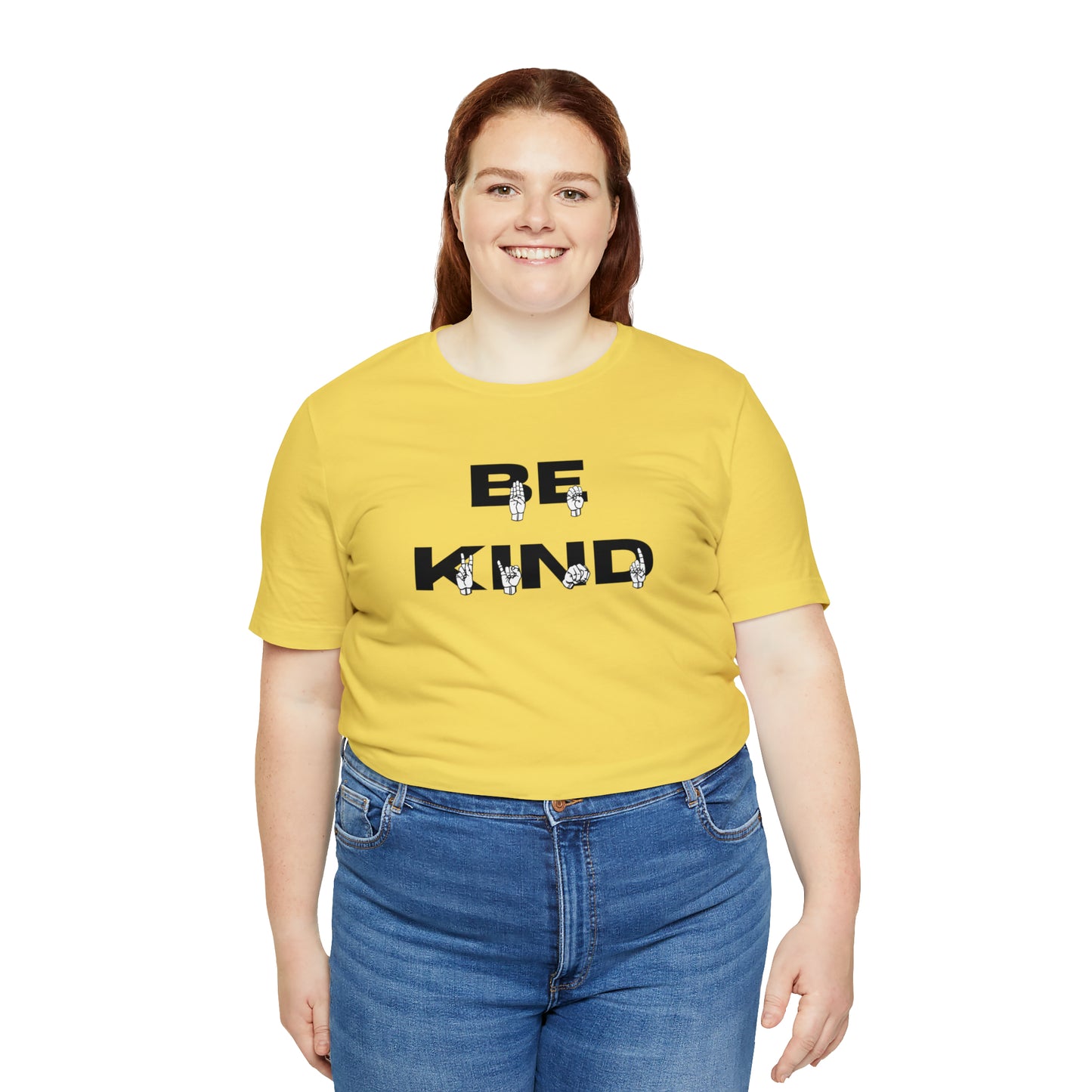 Bold Be Kind in American Sign Language Fingerspelling Graphic Tee Perfect Gift for ASL users