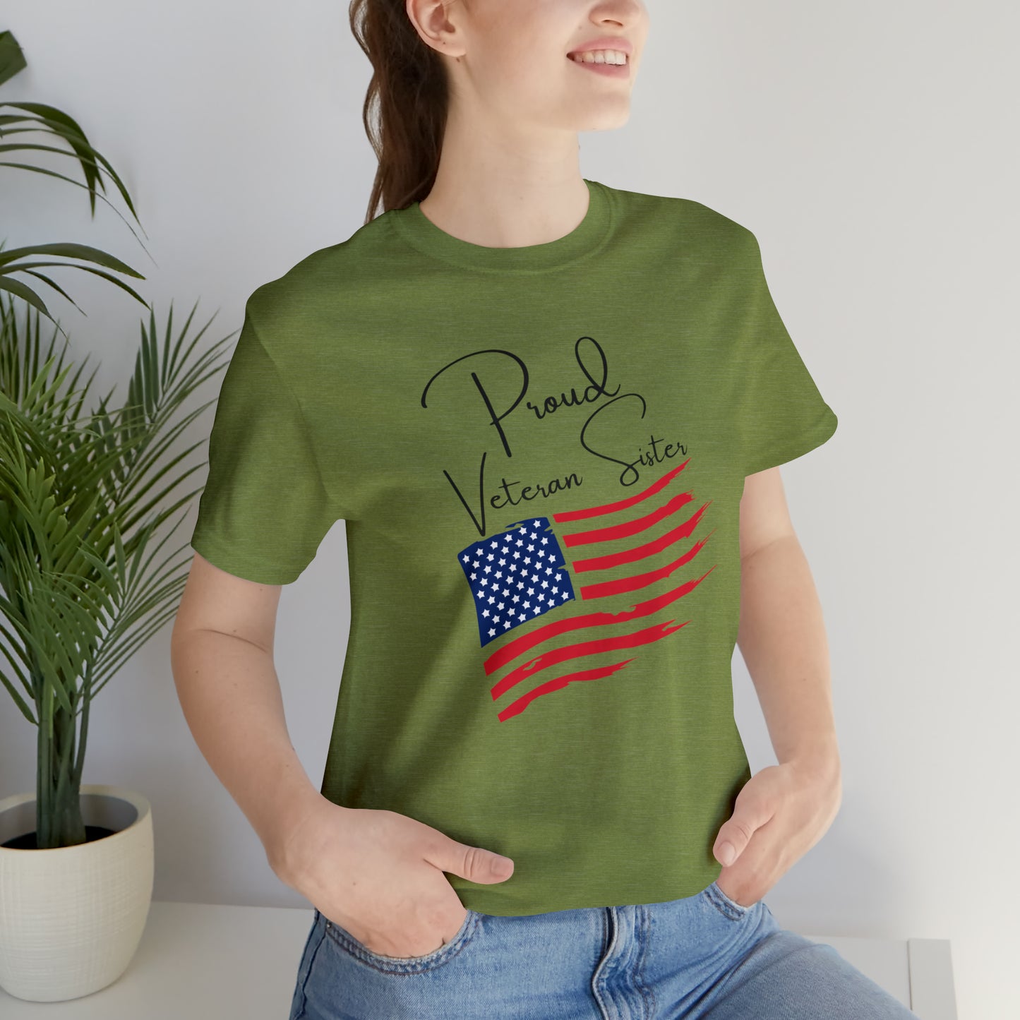 Proud Veteran Sister Great Gift for a Veteran, or Sister of a Veteran Graphic Tee