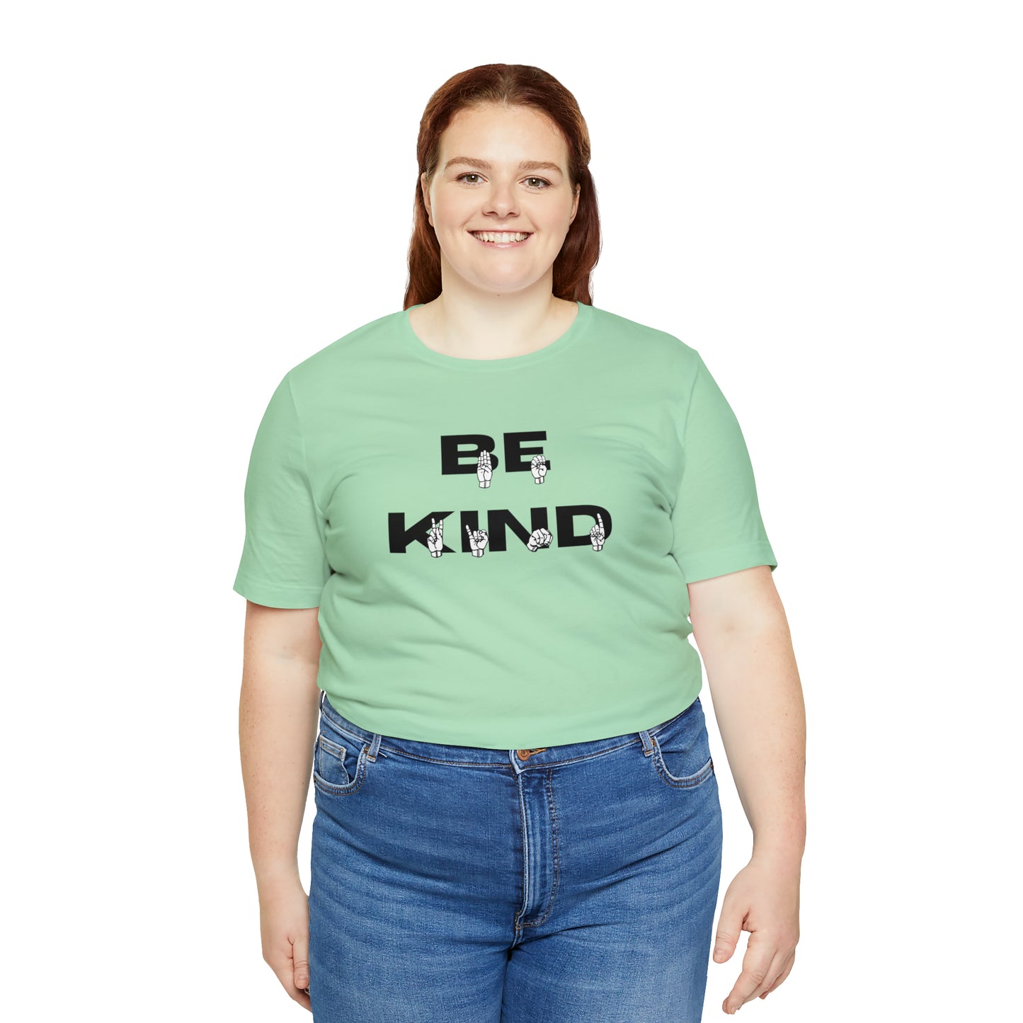 Bold Be Kind in American Sign Language Fingerspelling Graphic Tee Perfect Gift for ASL users