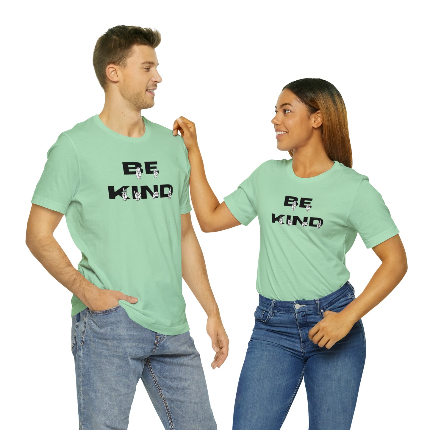 Bold Be Kind in American Sign Language Fingerspelling Graphic Tee Perfect Gift for ASL users