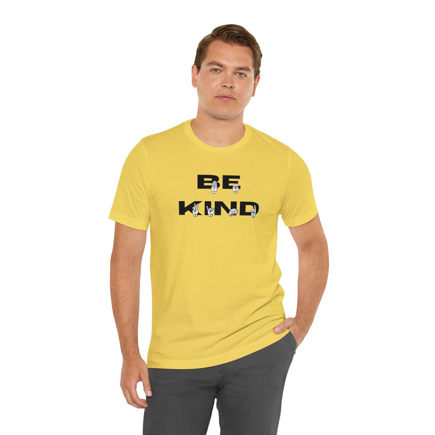 Bold Be Kind in American Sign Language Fingerspelling Graphic Tee Perfect Gift for ASL users