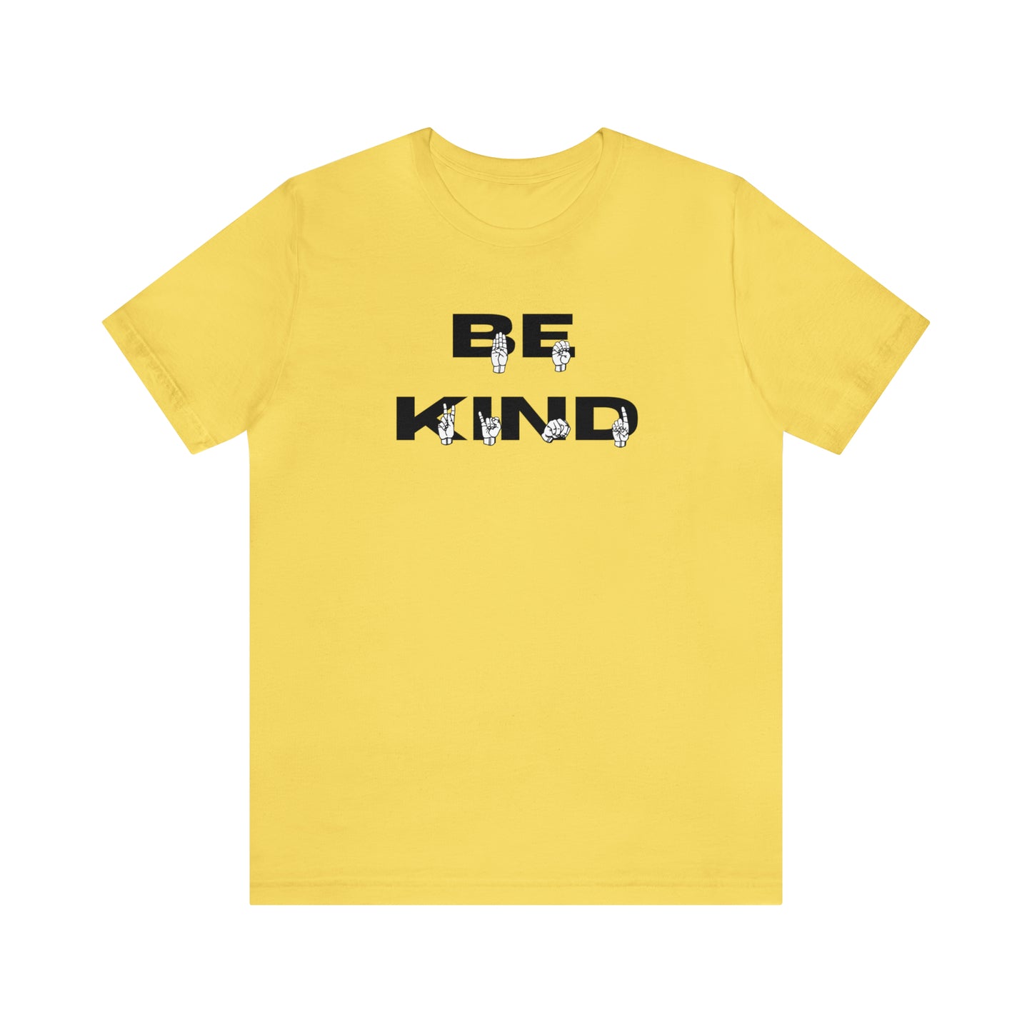 Bold Be Kind in American Sign Language Fingerspelling Graphic Tee Perfect Gift for ASL users