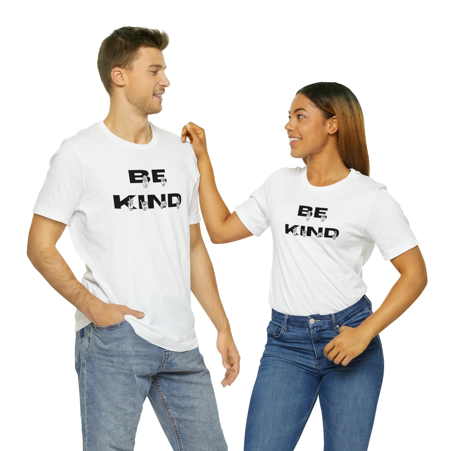 Bold Be Kind in American Sign Language Fingerspelling Graphic Tee Perfect Gift for ASL users