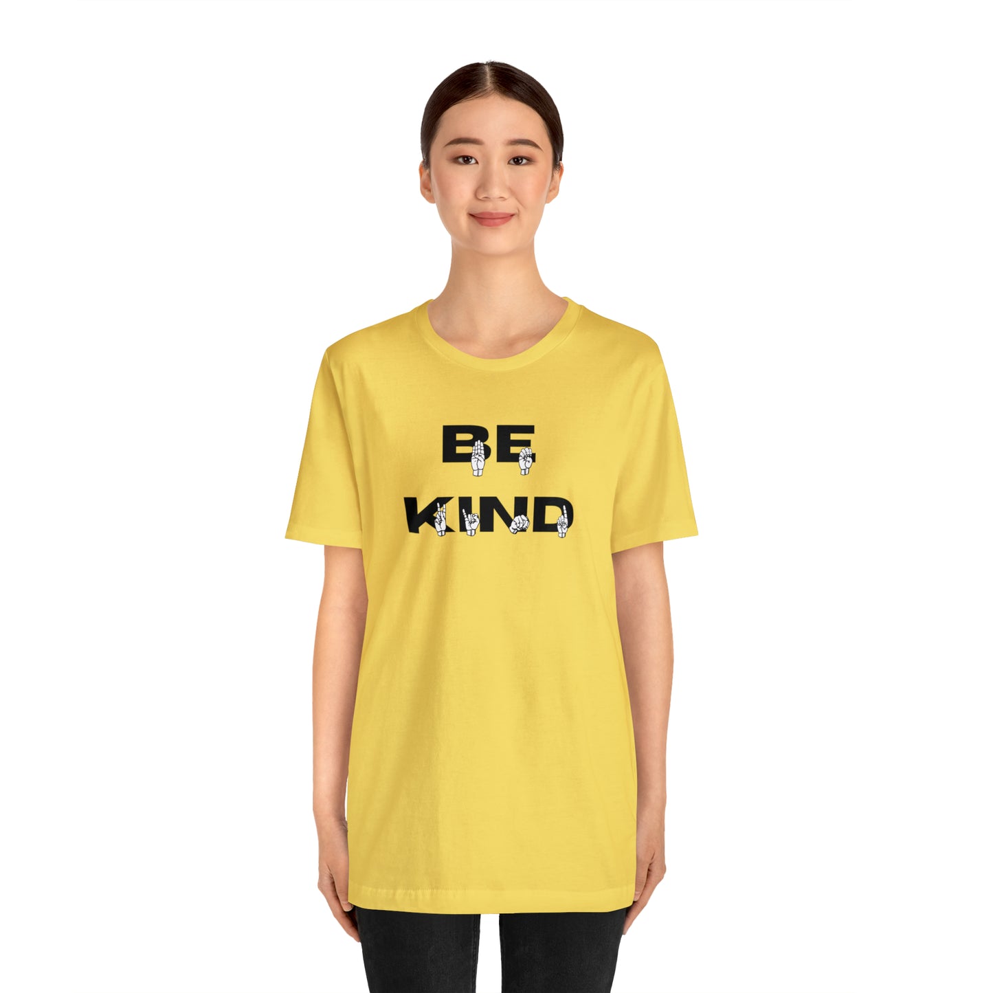 Bold Be Kind in American Sign Language Fingerspelling Graphic Tee Perfect Gift for ASL users