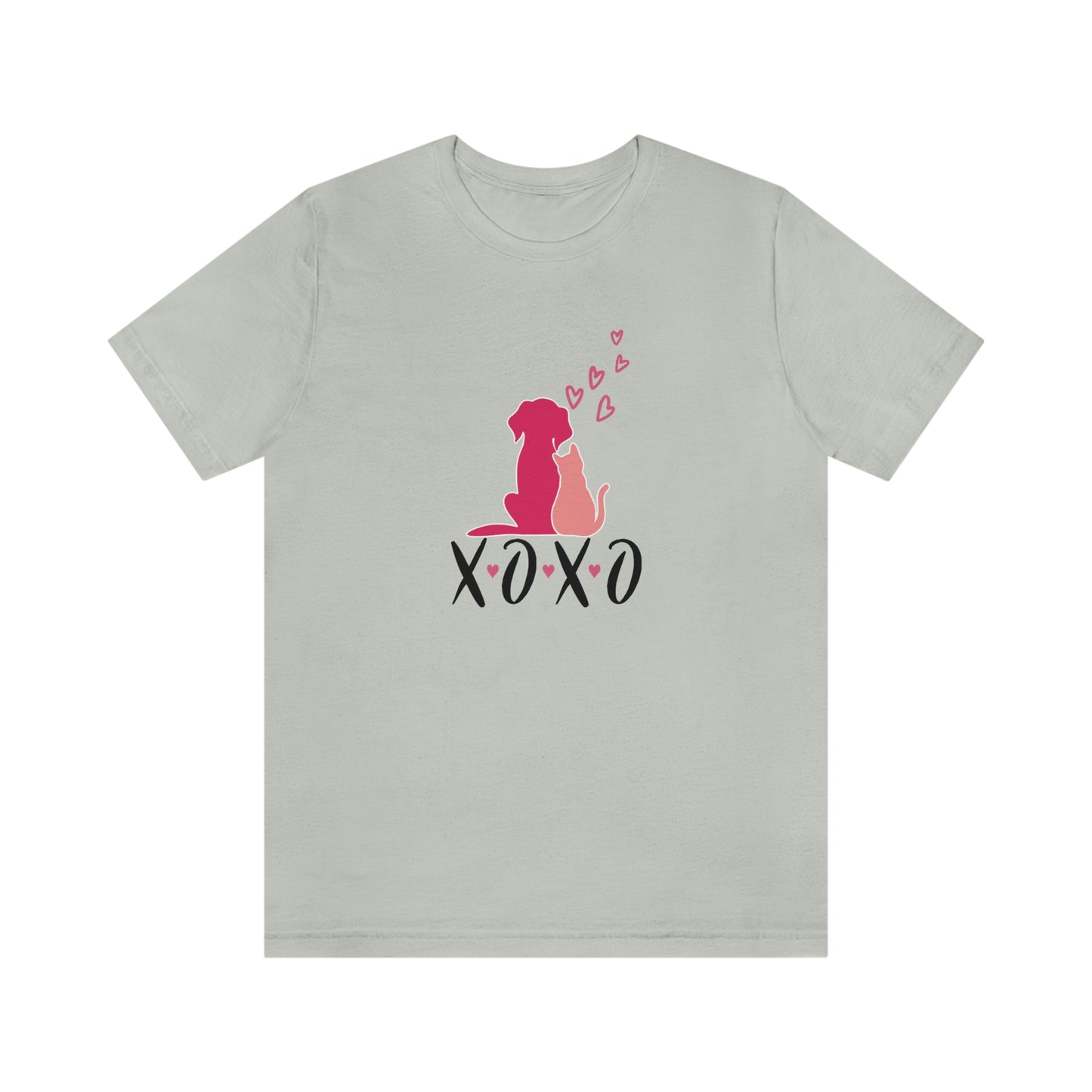 Dog Cat XOXO Unisex Jersey Short Sleeve Tee