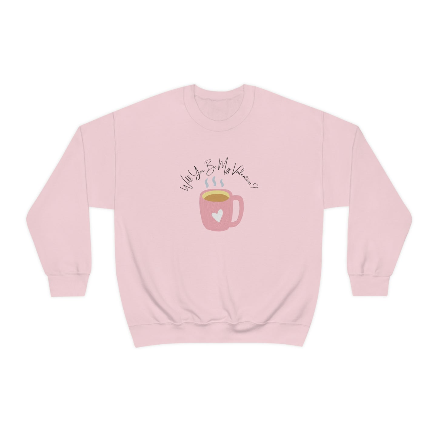 Will You Be My Valentine Coffee Unisex Heavy Blend™ Crewneck Sweatshirt