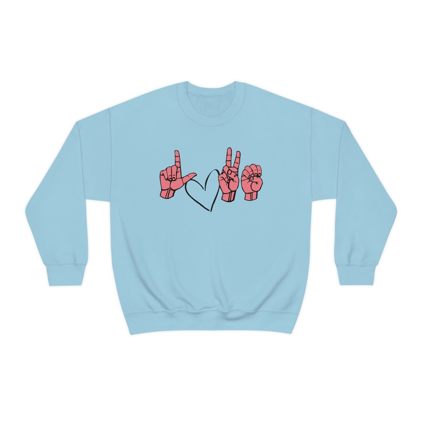 ASL Love Unisex Heavy Blend™ Crewneck Sweatshirt