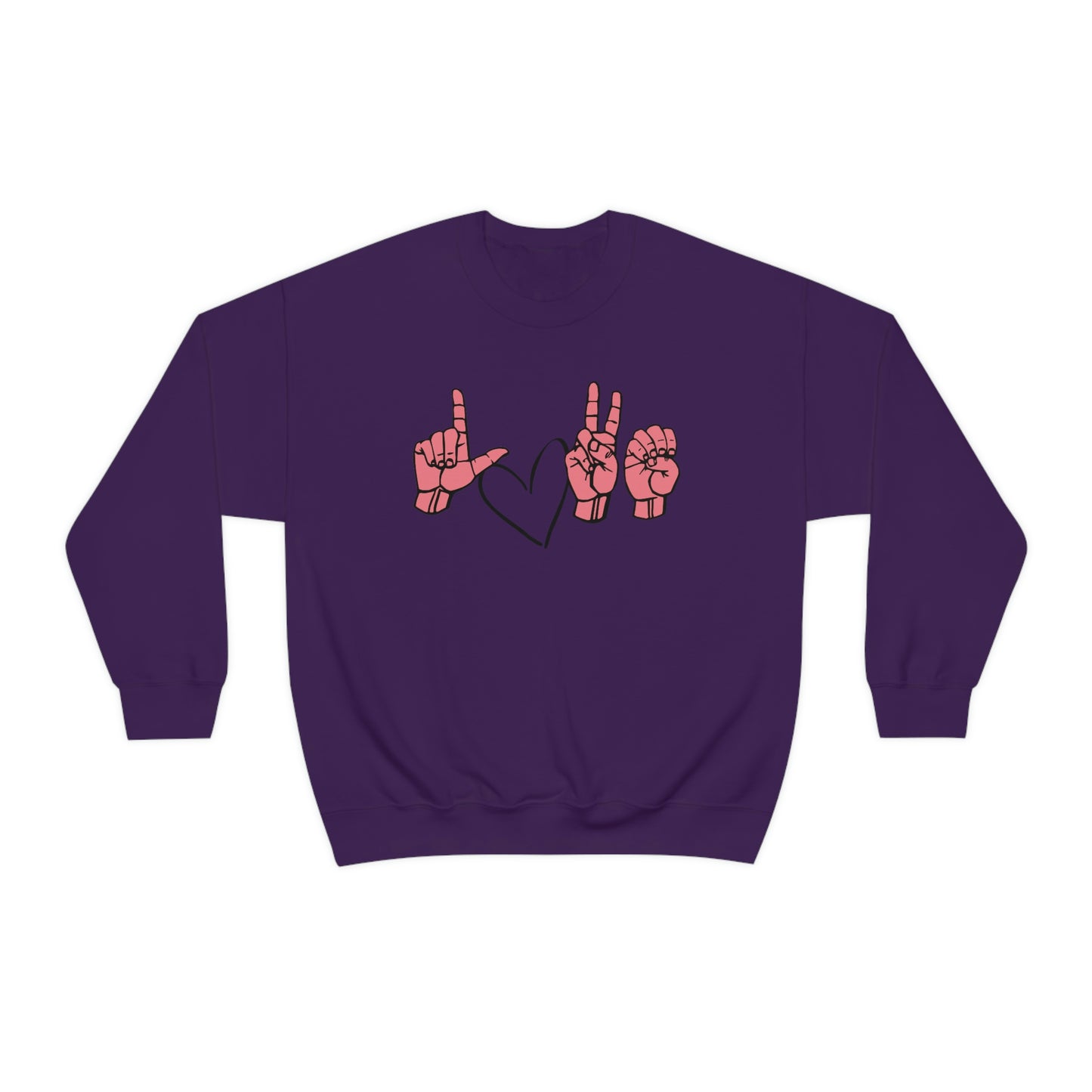 ASL Love Unisex Heavy Blend™ Crewneck Sweatshirt