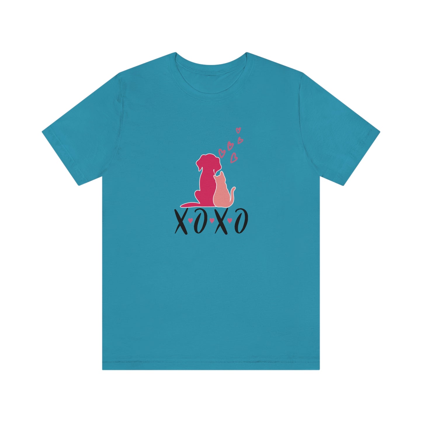 Dog Cat XOXO Unisex Jersey Short Sleeve Tee