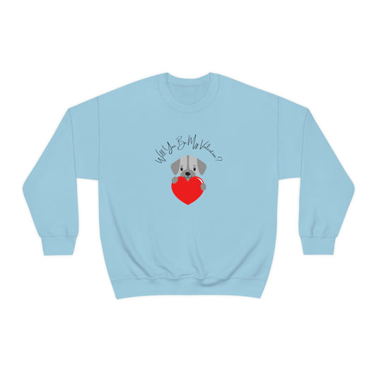 Will You Be My Valentine Dog Unisex Heavy Blend™ Crewneck Sweatshirt