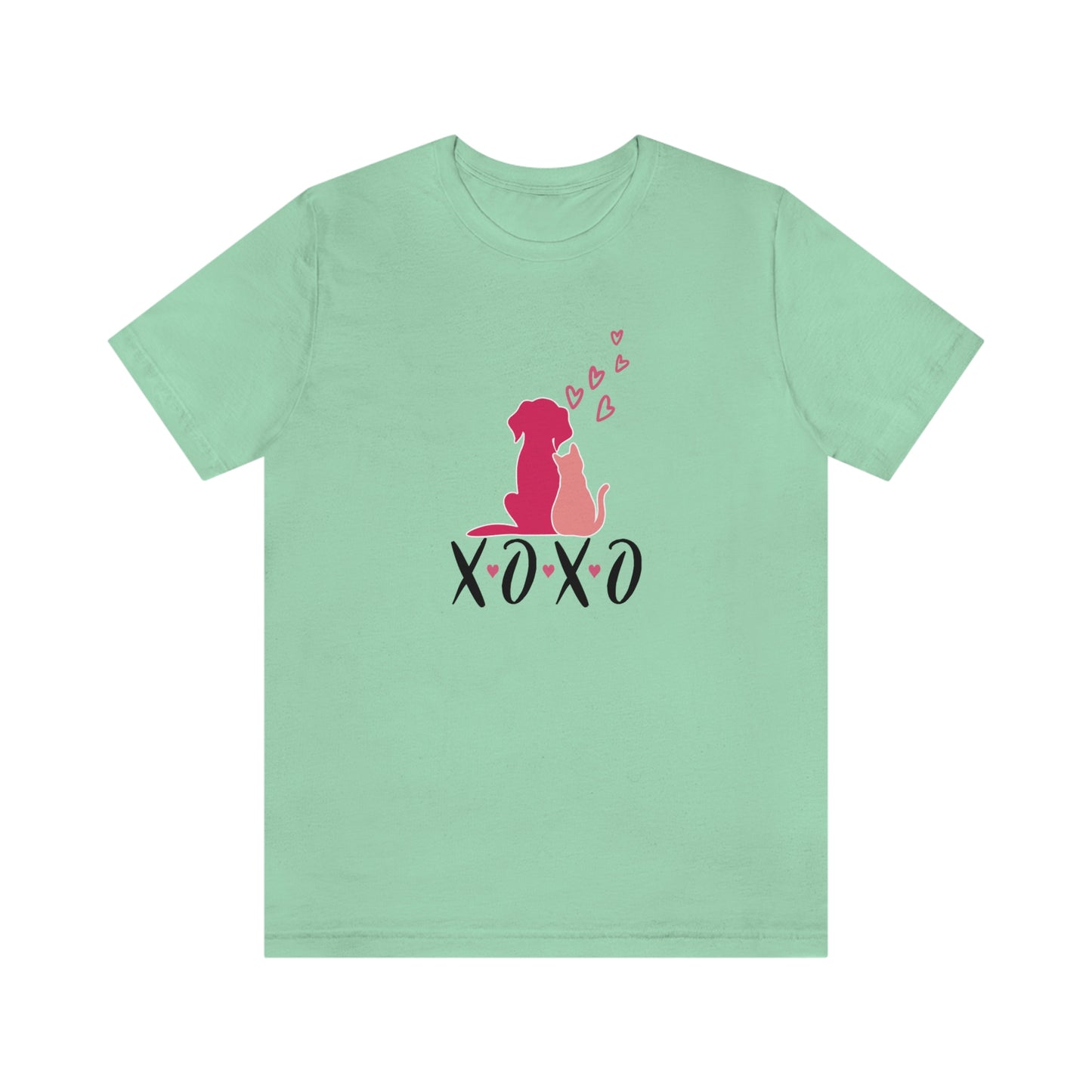 Dog Cat XOXO Unisex Jersey Short Sleeve Tee