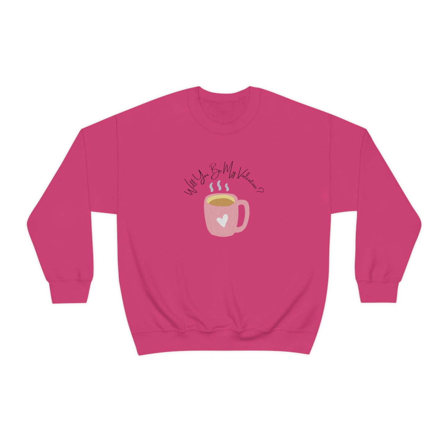 Will You Be My Valentine Coffee Unisex Heavy Blend™ Crewneck Sweatshirt