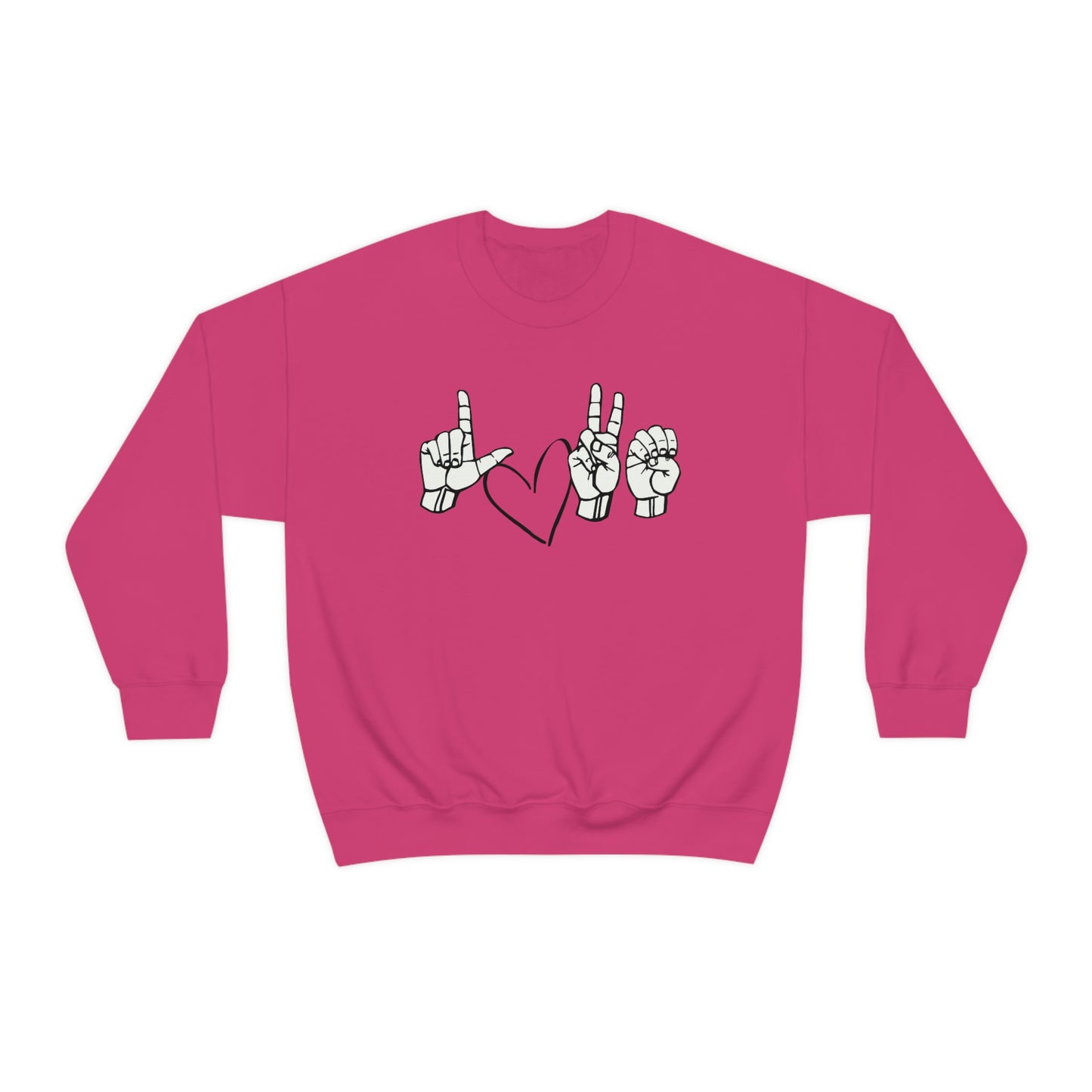 ASL love Unisex Heavy Blend™ Crewneck Sweatshirt