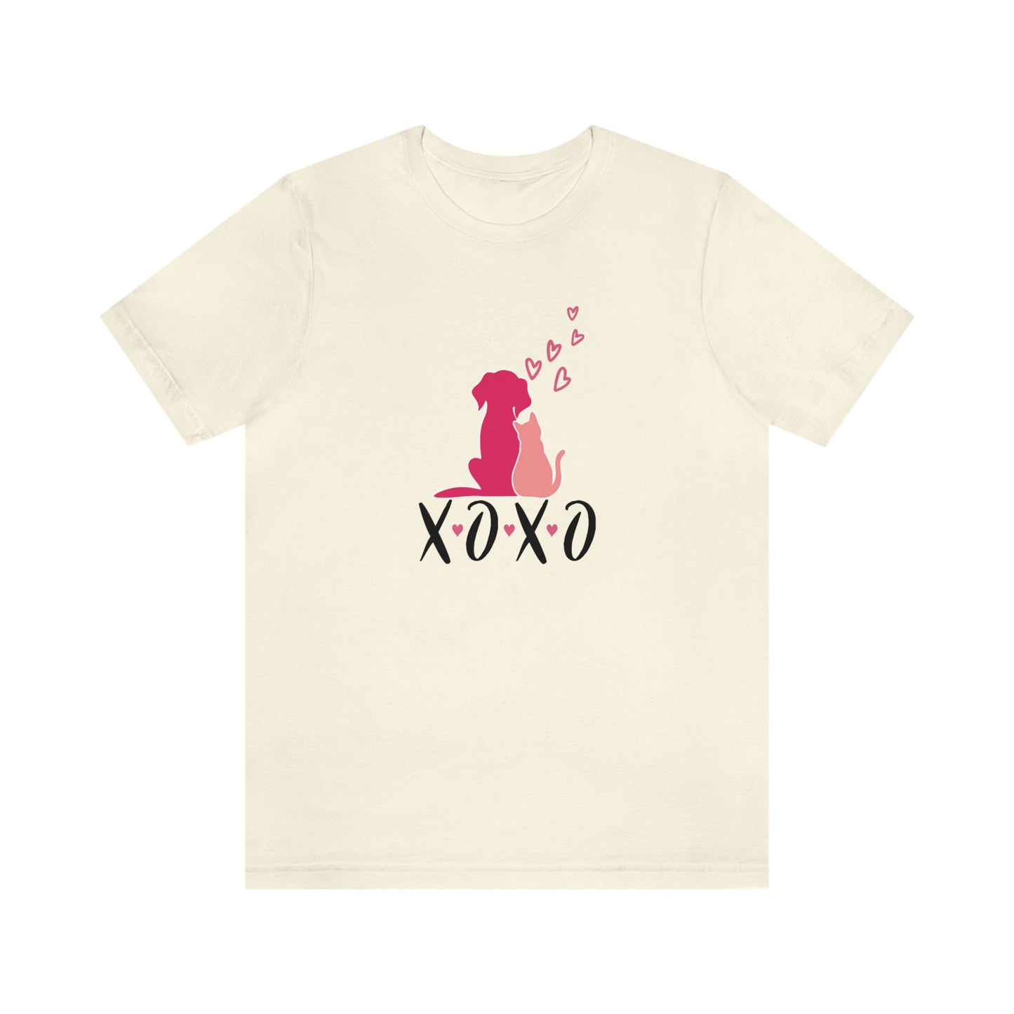 Dog Cat XOXO Unisex Jersey Short Sleeve Tee