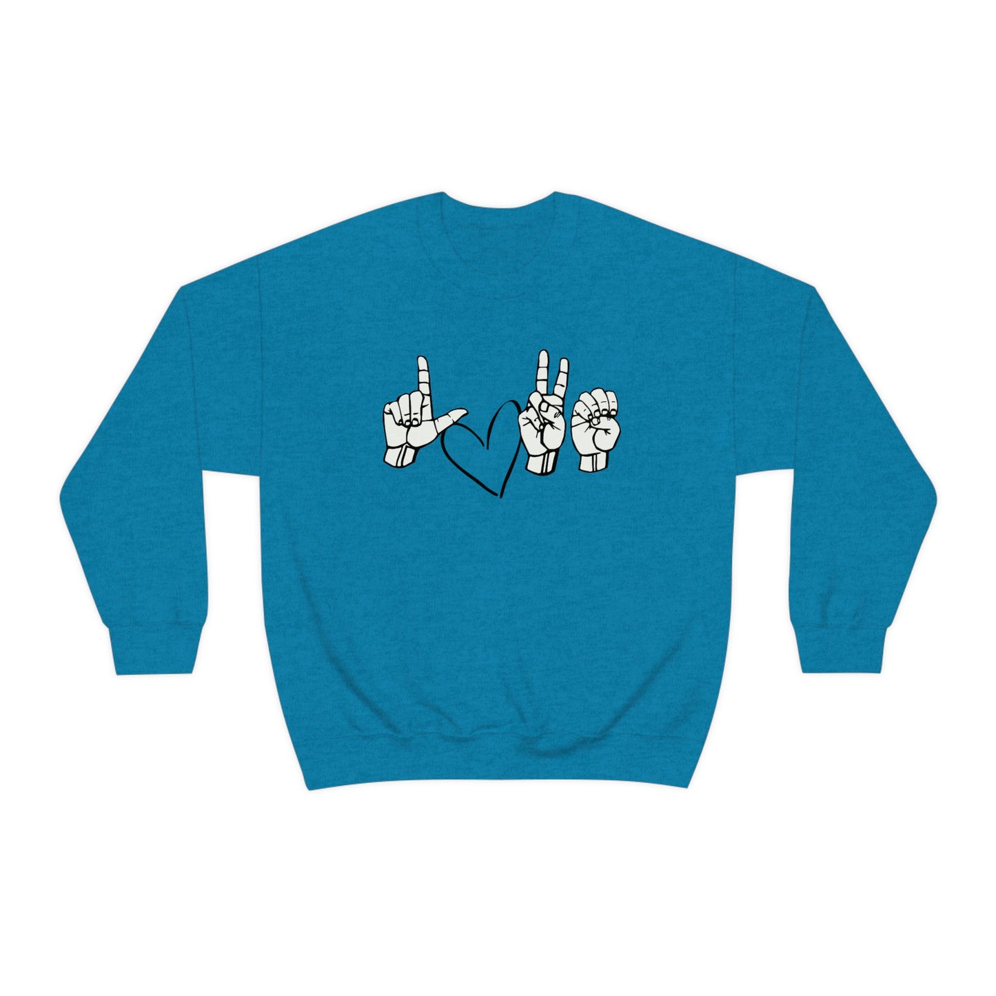 ASL love Unisex Heavy Blend™ Crewneck Sweatshirt