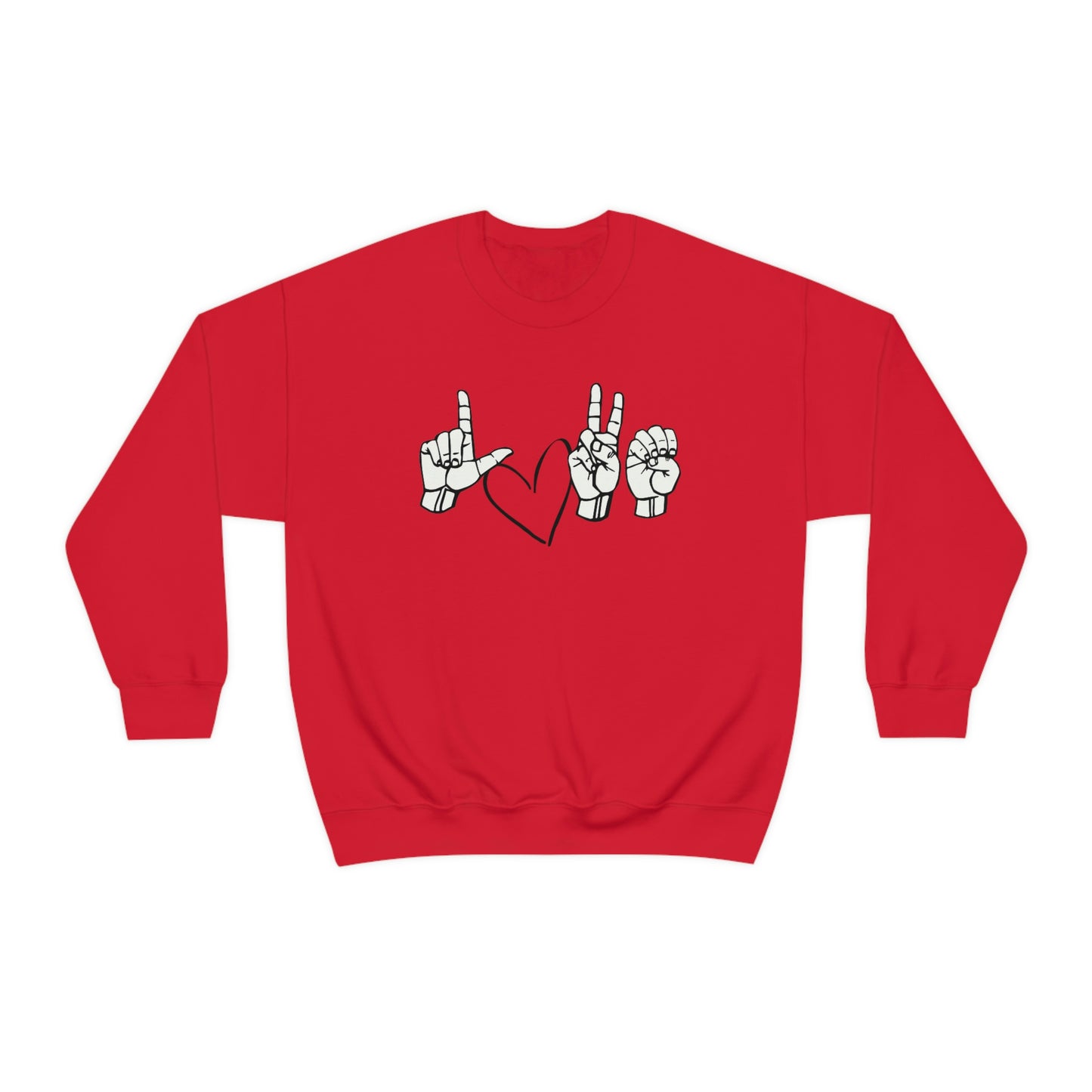 ASL love Unisex Heavy Blend™ Crewneck Sweatshirt