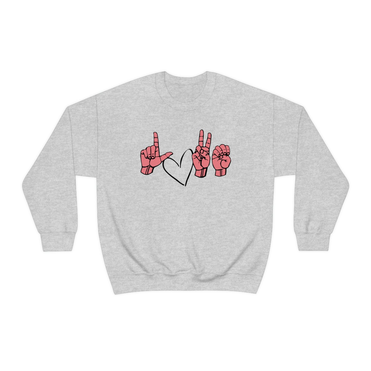 ASL Love Unisex Heavy Blend™ Crewneck Sweatshirt