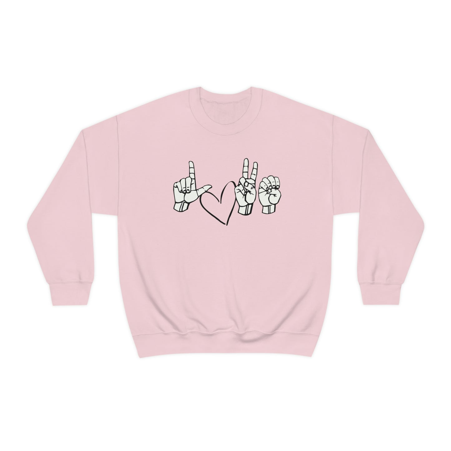 ASL love Unisex Heavy Blend™ Crewneck Sweatshirt