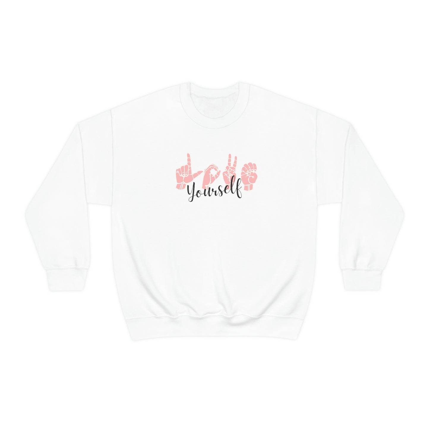 Love Yourself ASL Unisex Heavy Blend™ Crewneck Sweatshirt