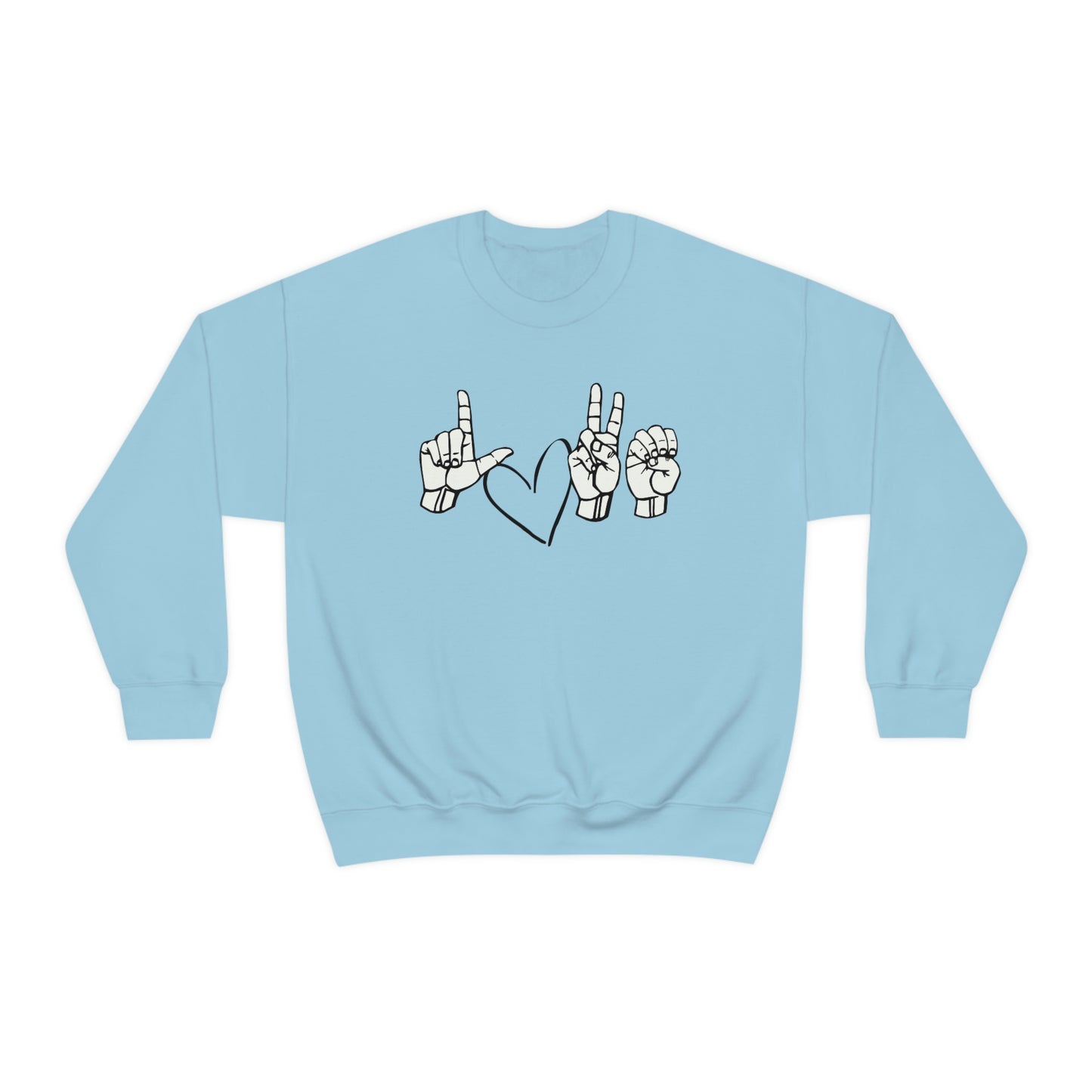 ASL love Unisex Heavy Blend™ Crewneck Sweatshirt