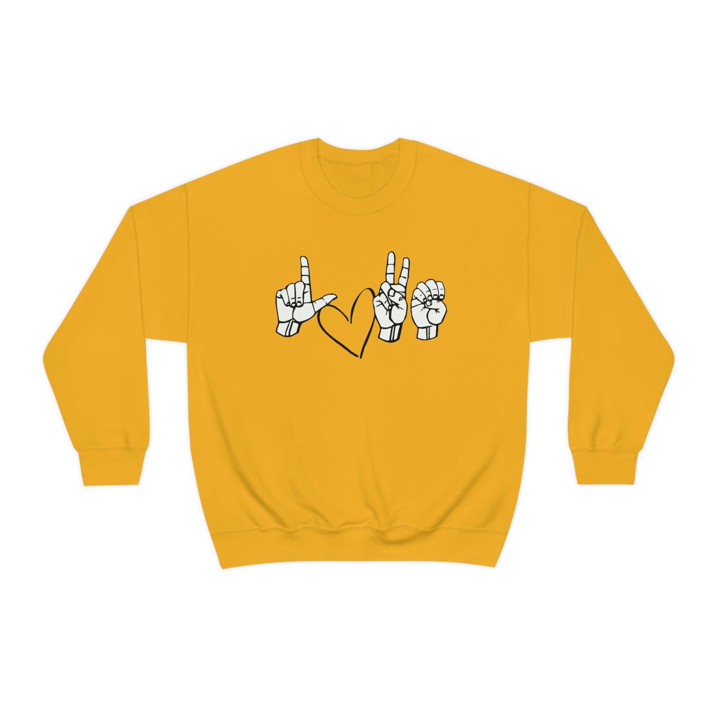 ASL love Unisex Heavy Blend™ Crewneck Sweatshirt