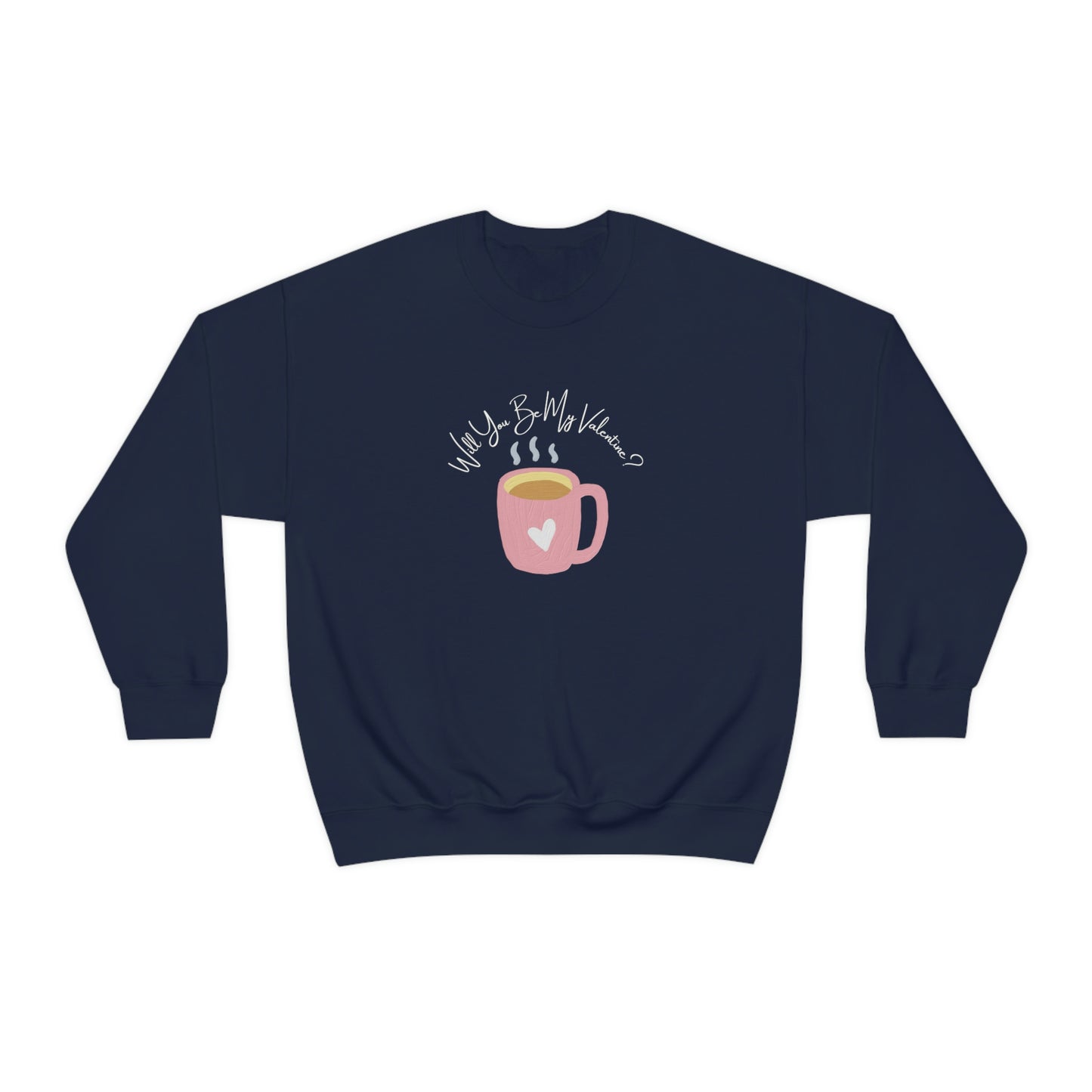 Will You Be My Valentine Coffee Unisex Heavy Blend™ Crewneck Sweatshirt