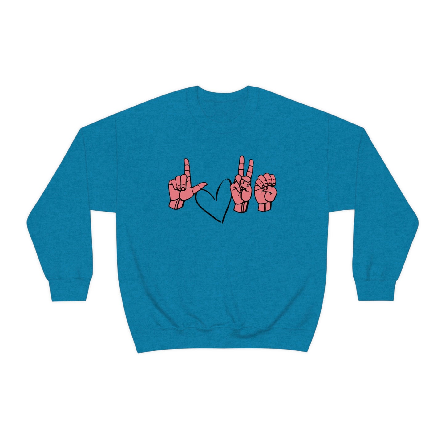 ASL Love Unisex Heavy Blend™ Crewneck Sweatshirt