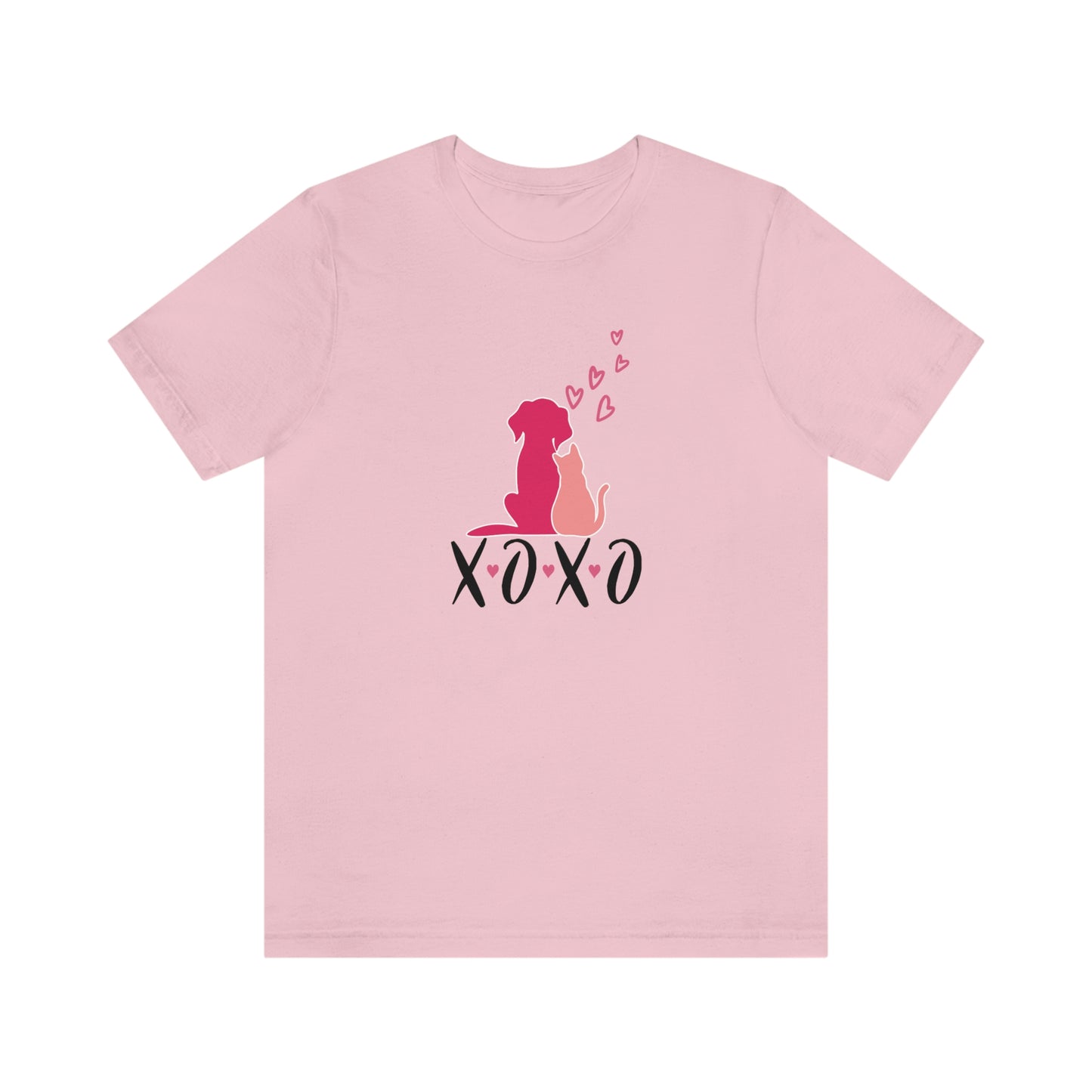 Dog Cat XOXO Unisex Jersey Short Sleeve Tee