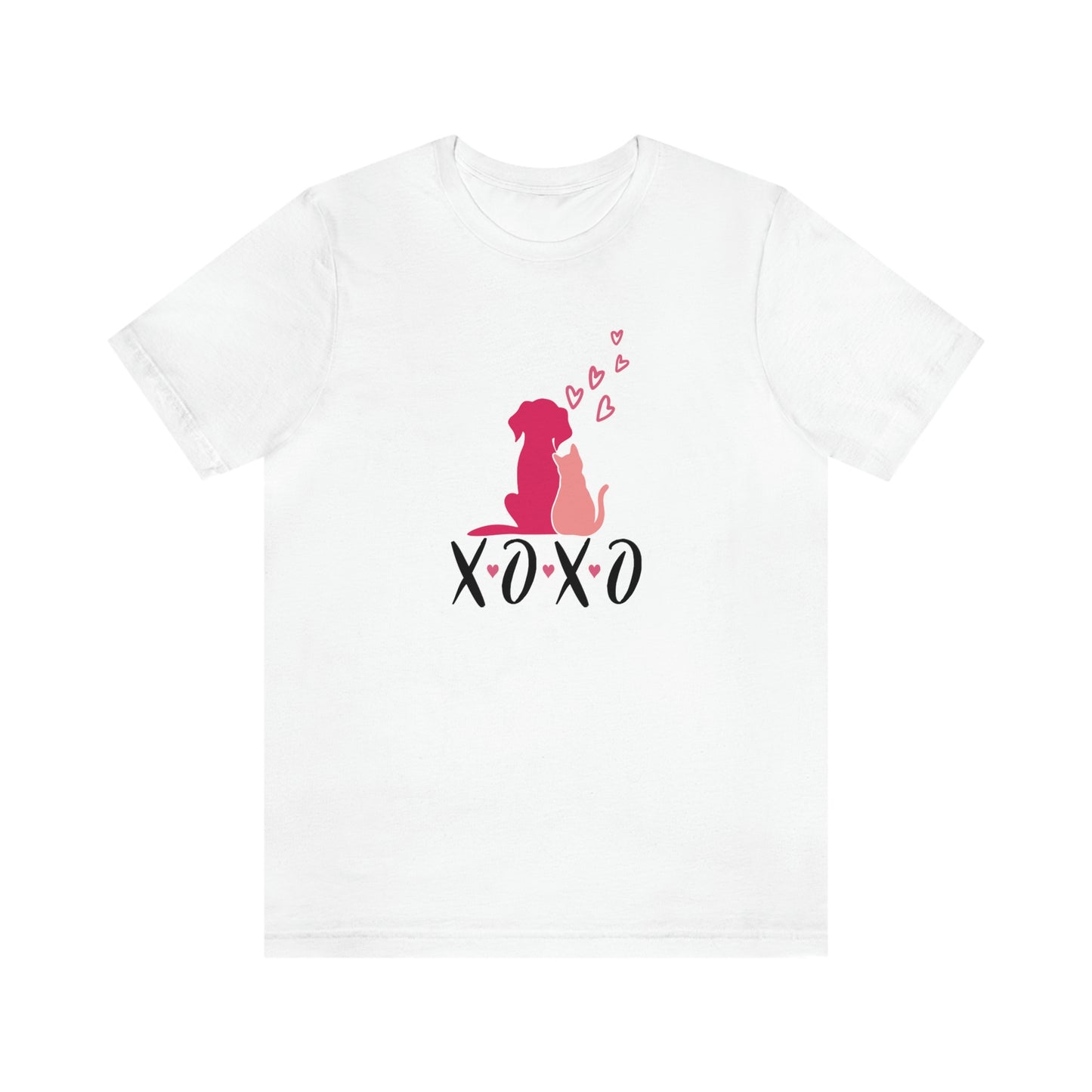 Dog Cat XOXO Unisex Jersey Short Sleeve Tee