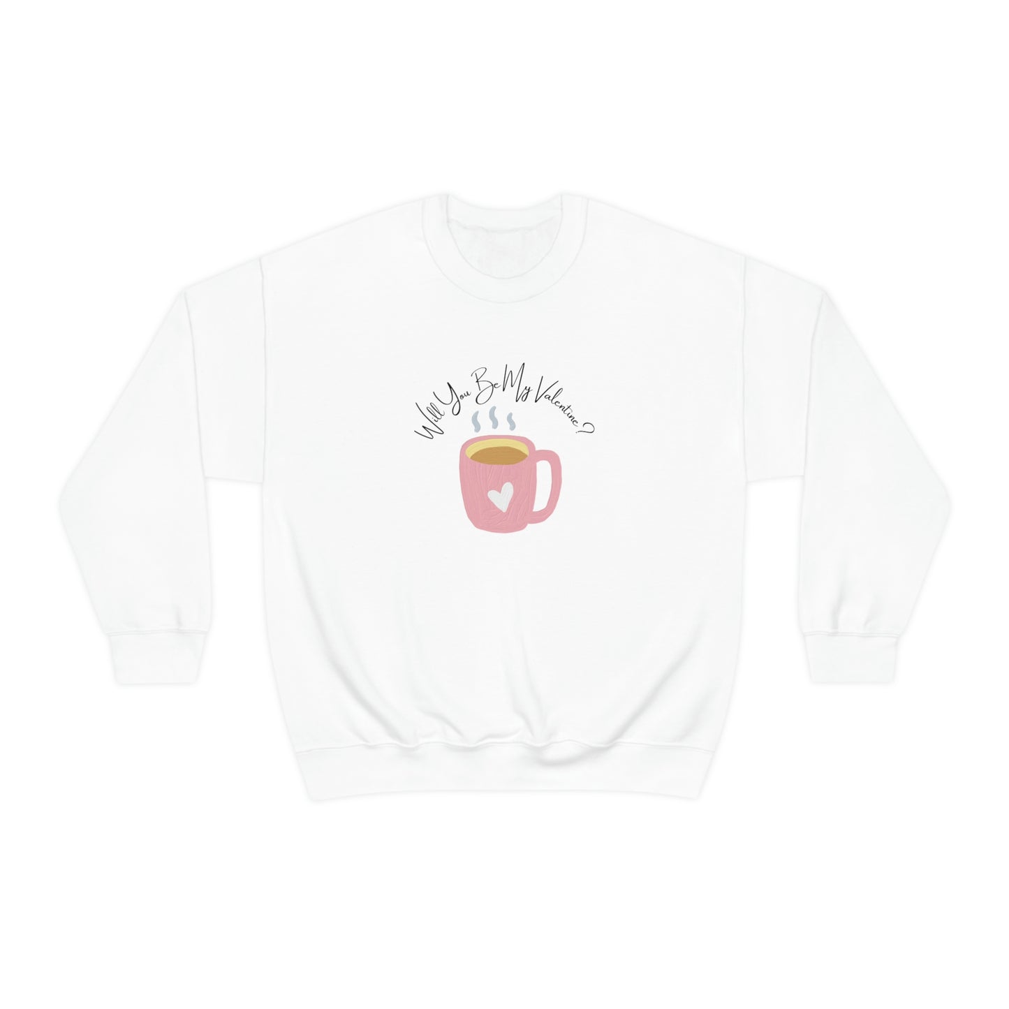 Will You Be My Valentine Coffee Unisex Heavy Blend™ Crewneck Sweatshirt