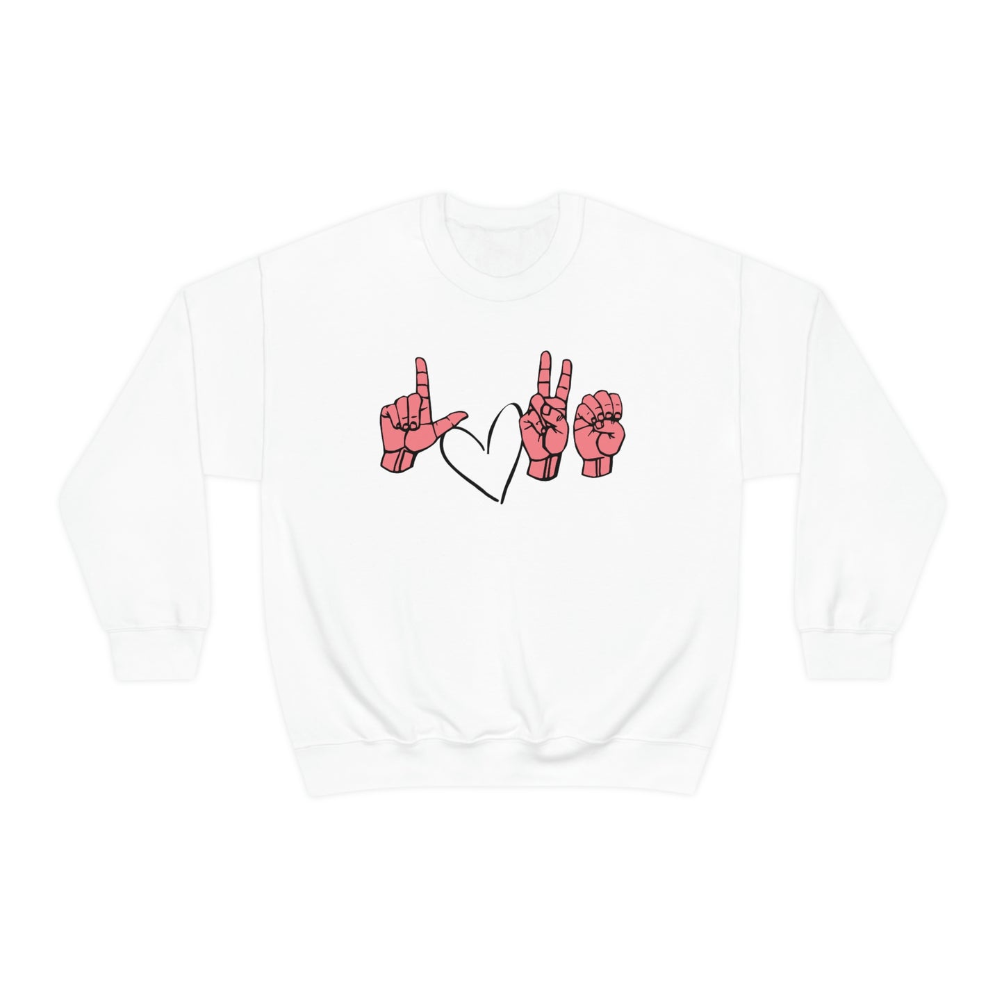 ASL Love Unisex Heavy Blend™ Crewneck Sweatshirt