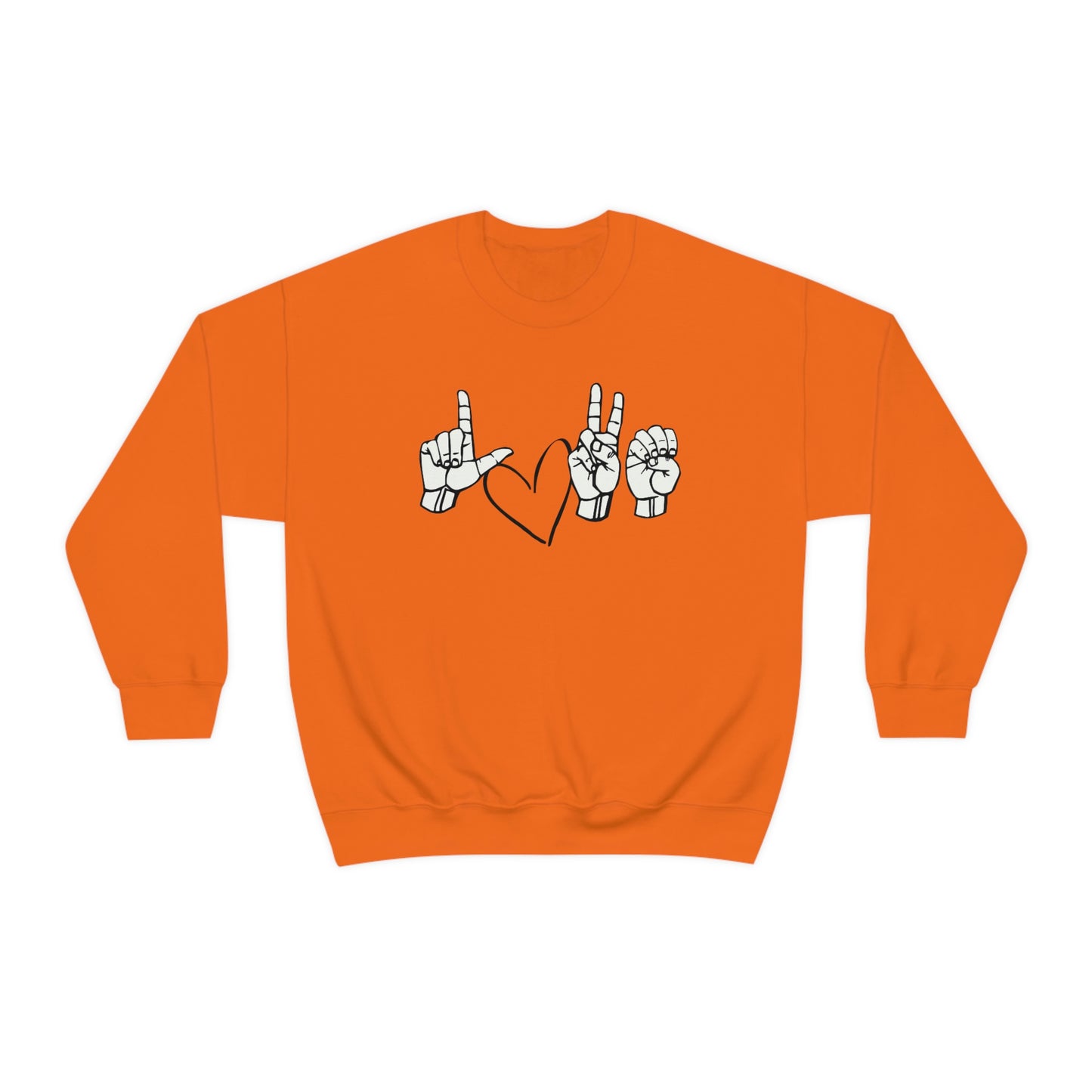 ASL love Unisex Heavy Blend™ Crewneck Sweatshirt