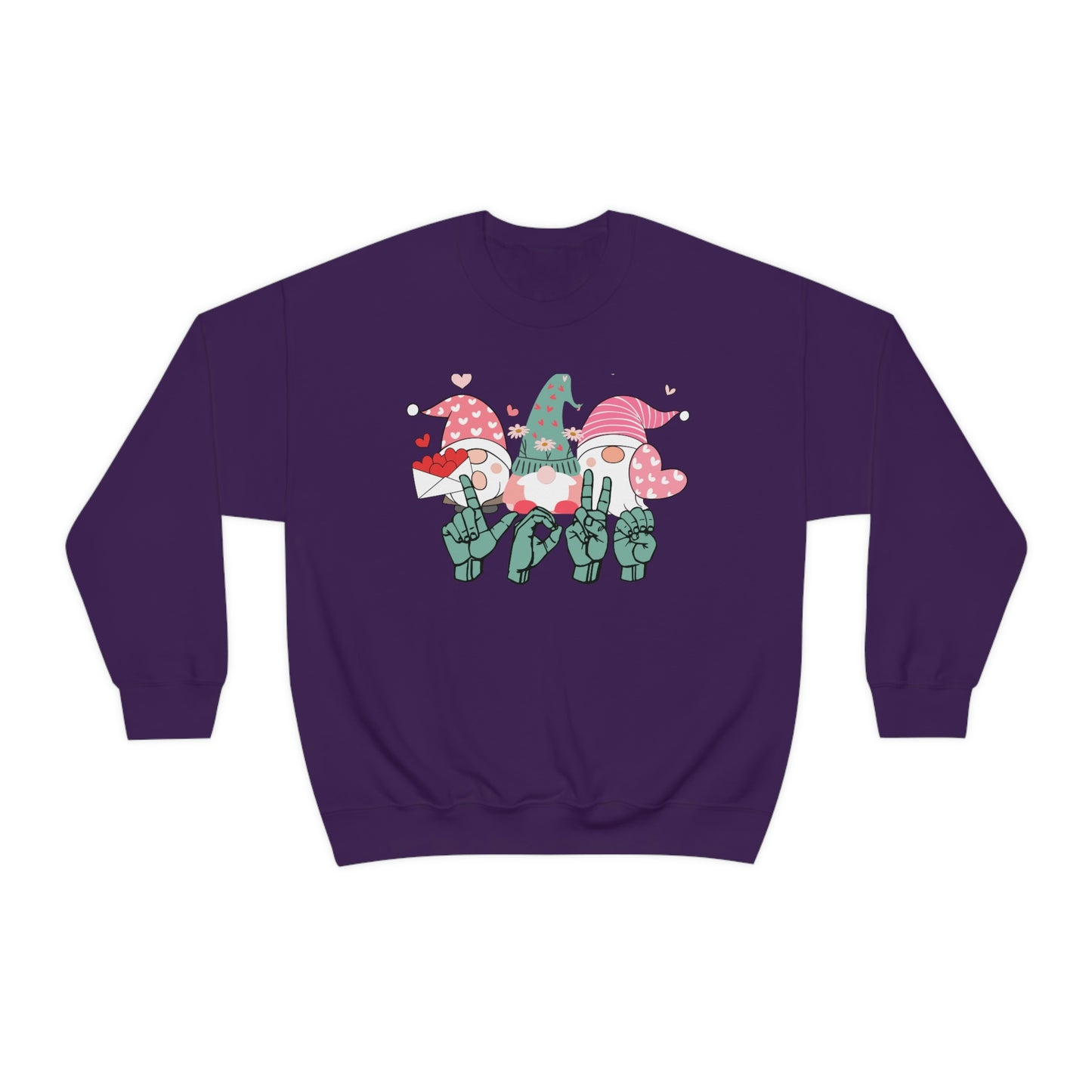 Gnome ASL Love Unisex Heavy Blend™ Crewneck Sweatshirt