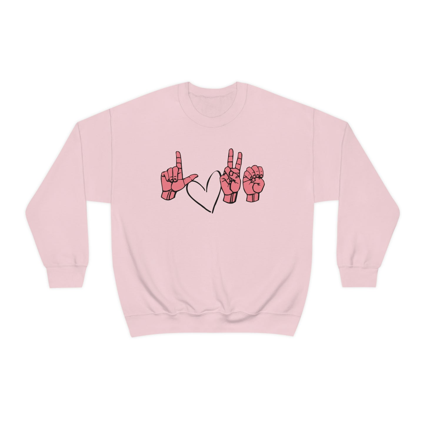 ASL Love Unisex Heavy Blend™ Crewneck Sweatshirt