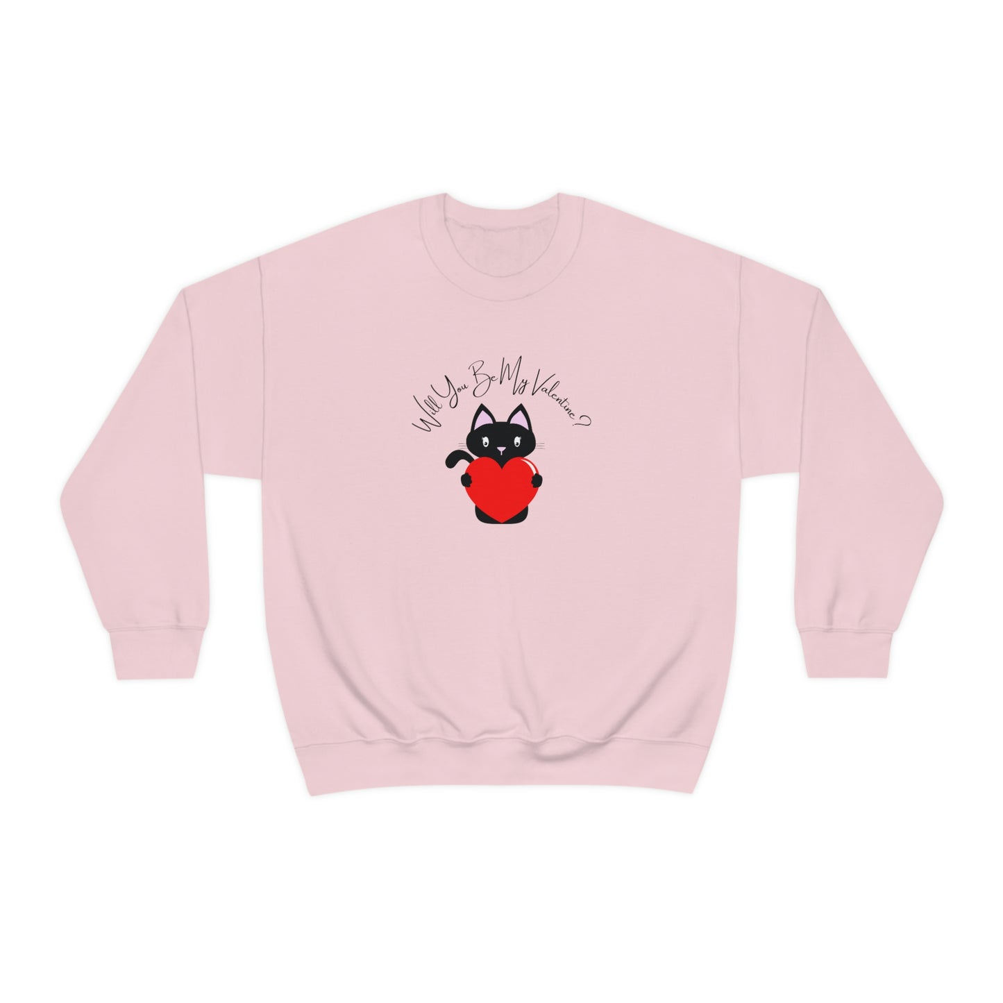 Will You Be My Valentine Cat Unisex Heavy Blend™ Crewneck Sweatshirt