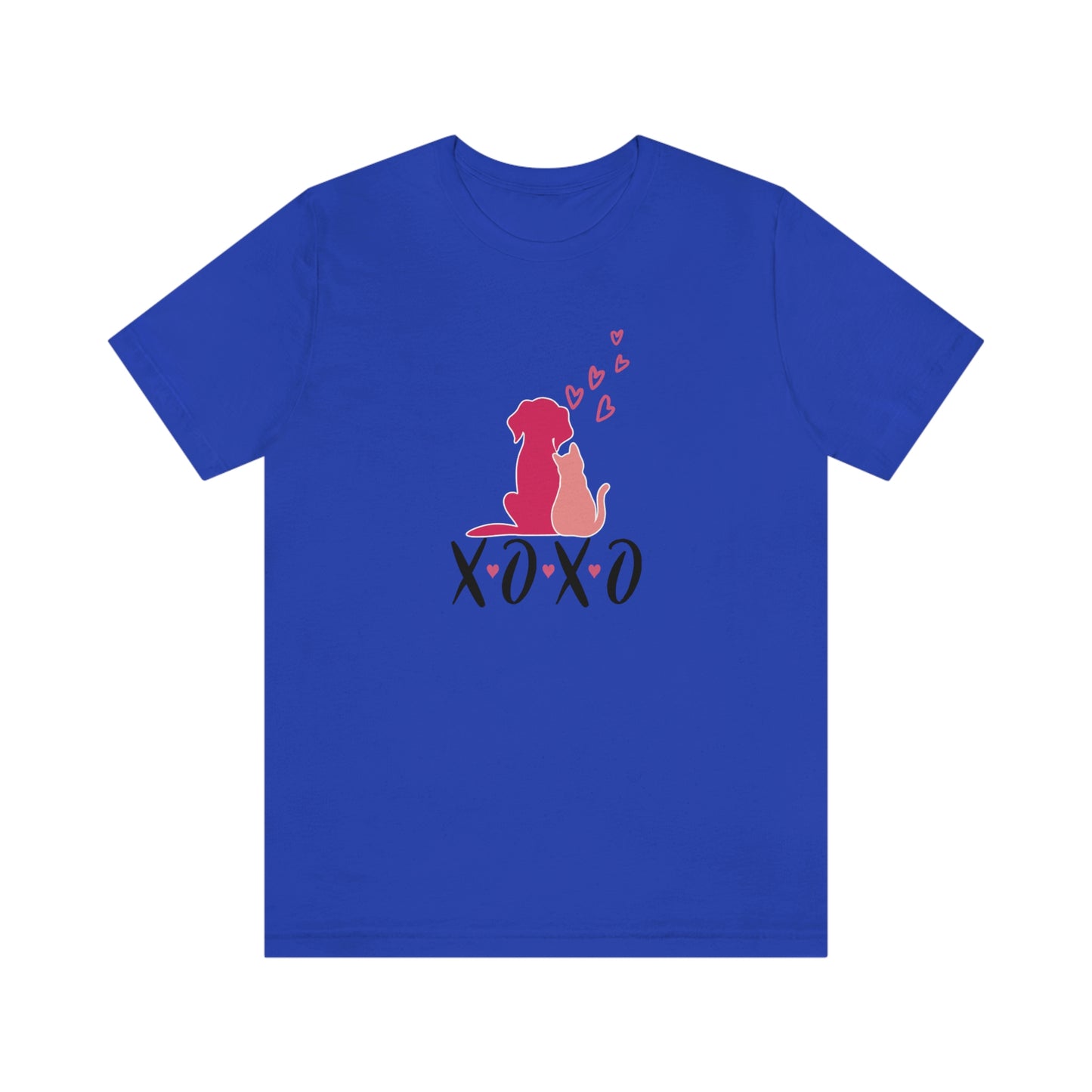 Dog Cat XOXO Unisex Jersey Short Sleeve Tee