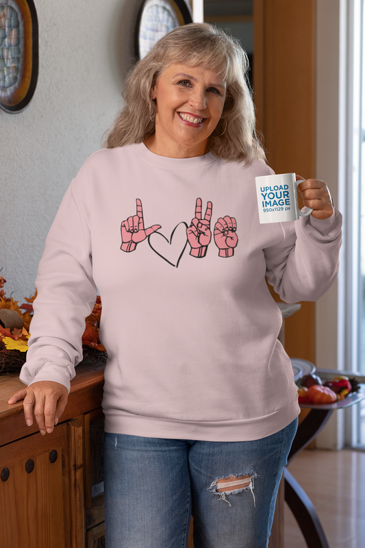 ASL Love Unisex Heavy Blend™ Crewneck Sweatshirt